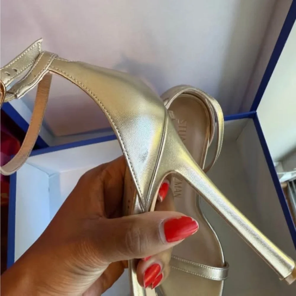 Stuart Weitzman Nudistcurve Hollywood Sandal Size 10.5
